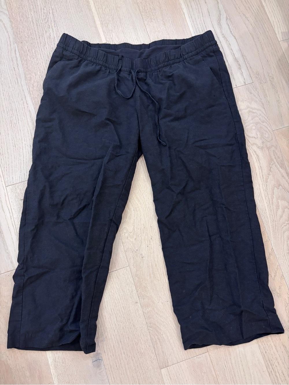 H&M MAMA linen-blend drawstring pants - NWOT